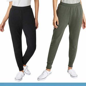 NWT Eddie Bauer Ladies' Jogger, 2-pack. -- Black/Green -- L